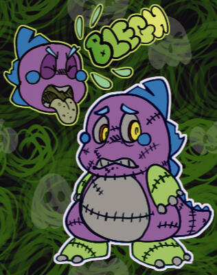 This is Dave, the undead Bubble Dragon. Blerghhh.