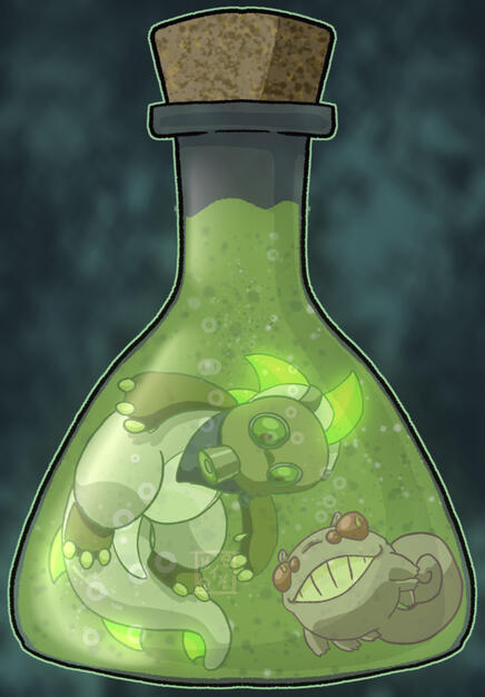 Oops. Nuke &amp; her friend got stuck in a flask.