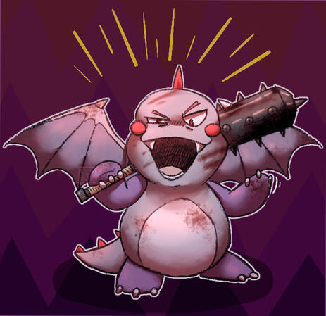 "C'mon - 'ave a go if you think yer 'ard enough!!"